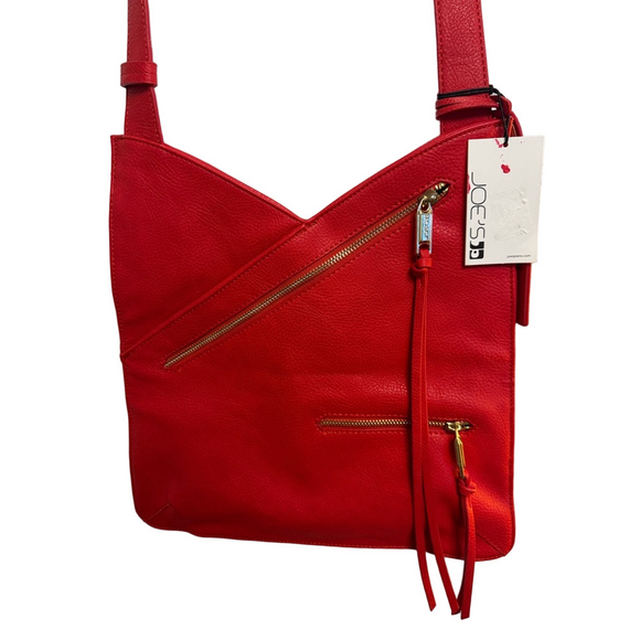 Joe's Jeans Handbags - NWT JOE'S JEANS 👖 Crossbody Vegan Leather Red Adjustable Strap Bag Purse
